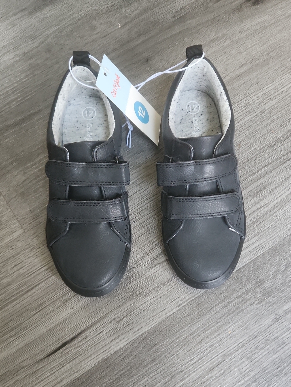Cat & Jack Black Kids Sneakers with Velcro Straps